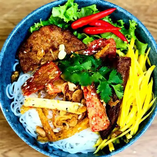 Bún thịt nướng chay - 55.000 ₫ tại Aaangon - Chay Khoẻ Chay Ngon - Nguyễn Trãi