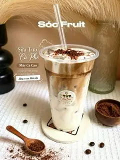 Hình ảnh Sữa tươi cà phê mây ca cao size M (500ml)