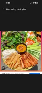 Hình ảnh nem nướng bánh giòn