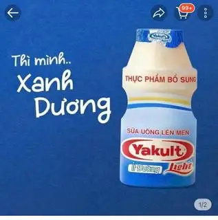Hình ảnh sữa uống lên men yakult ít đường 