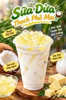 Hình ảnh Sữa Dừa Thạch Phô Mai- Ly 700ml