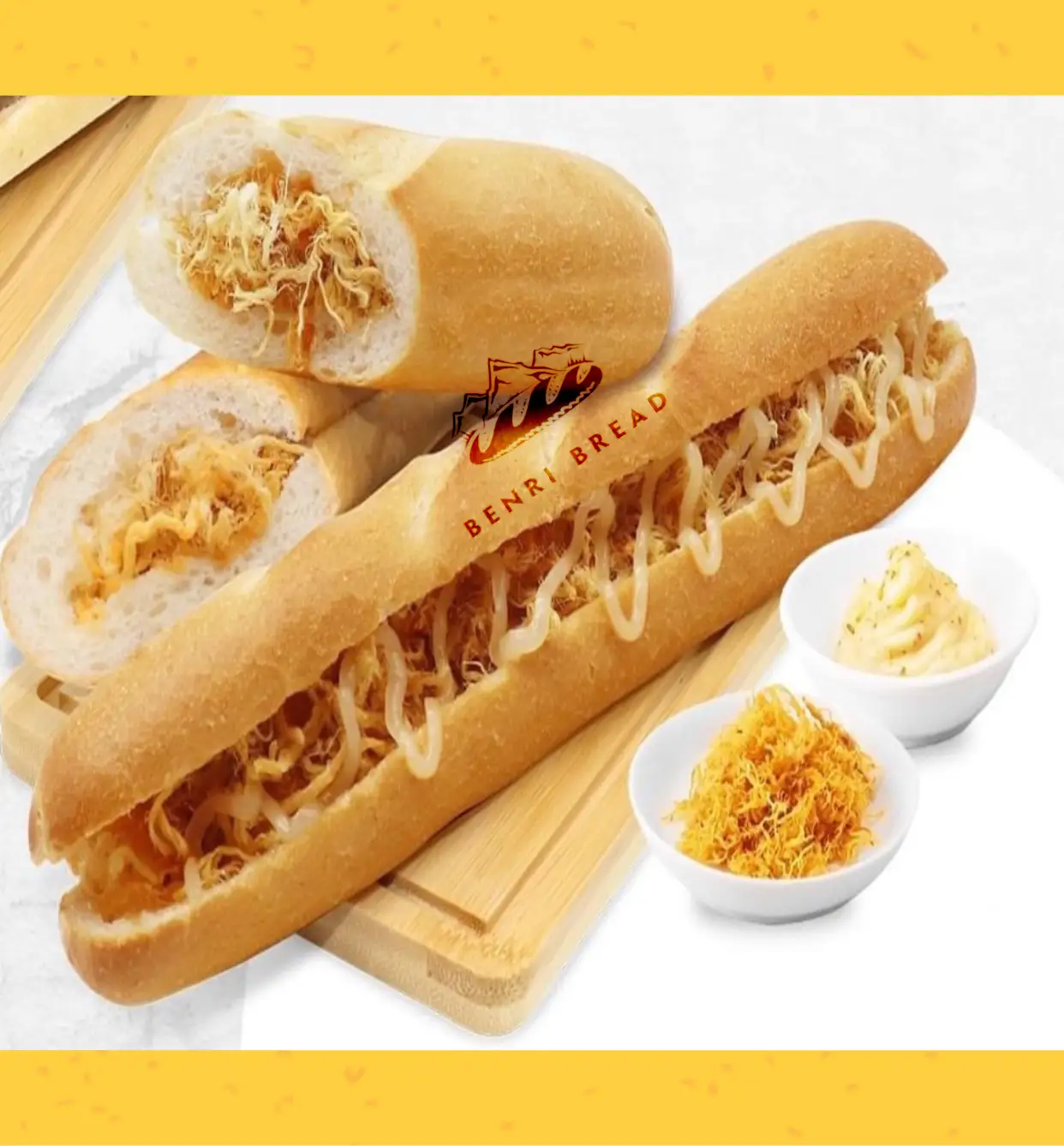 Hình ảnh Bánh mì que chà bông - bơ hột gà 
