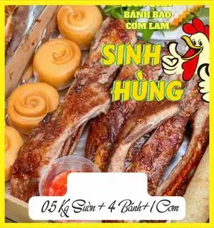 Hình ảnh Sường quay 4 bánh bao - 1 cơm lam