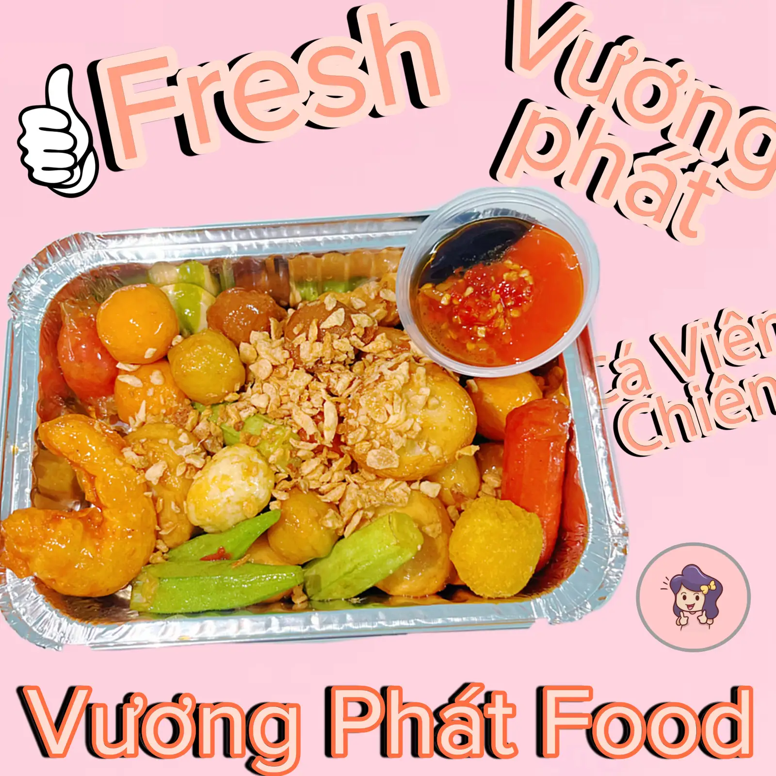Combo Cá Viên Chiên Sốt Mắm Tỏi Phần - Lớn + Lục Trà Tắc - 150.750 ₫ tại Vương Phát - Ăn Vặt & Cá Viên Chiên - Cách Mạng Tháng Tám