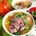 Hình ảnh Mì tim cật bò chua cay