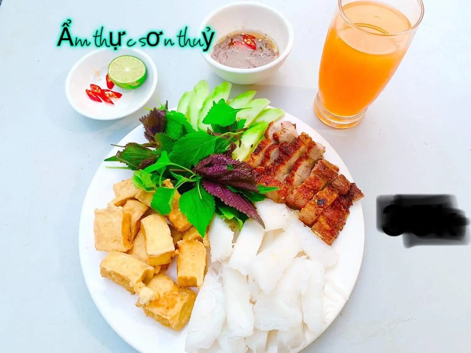 Hình ảnh Bún đậu thịt quay