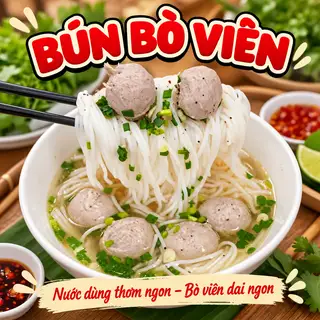 Hình ảnh Bún Bò Viên Nhà Làm (Bao Ngon-Thơm Thịt Bò)