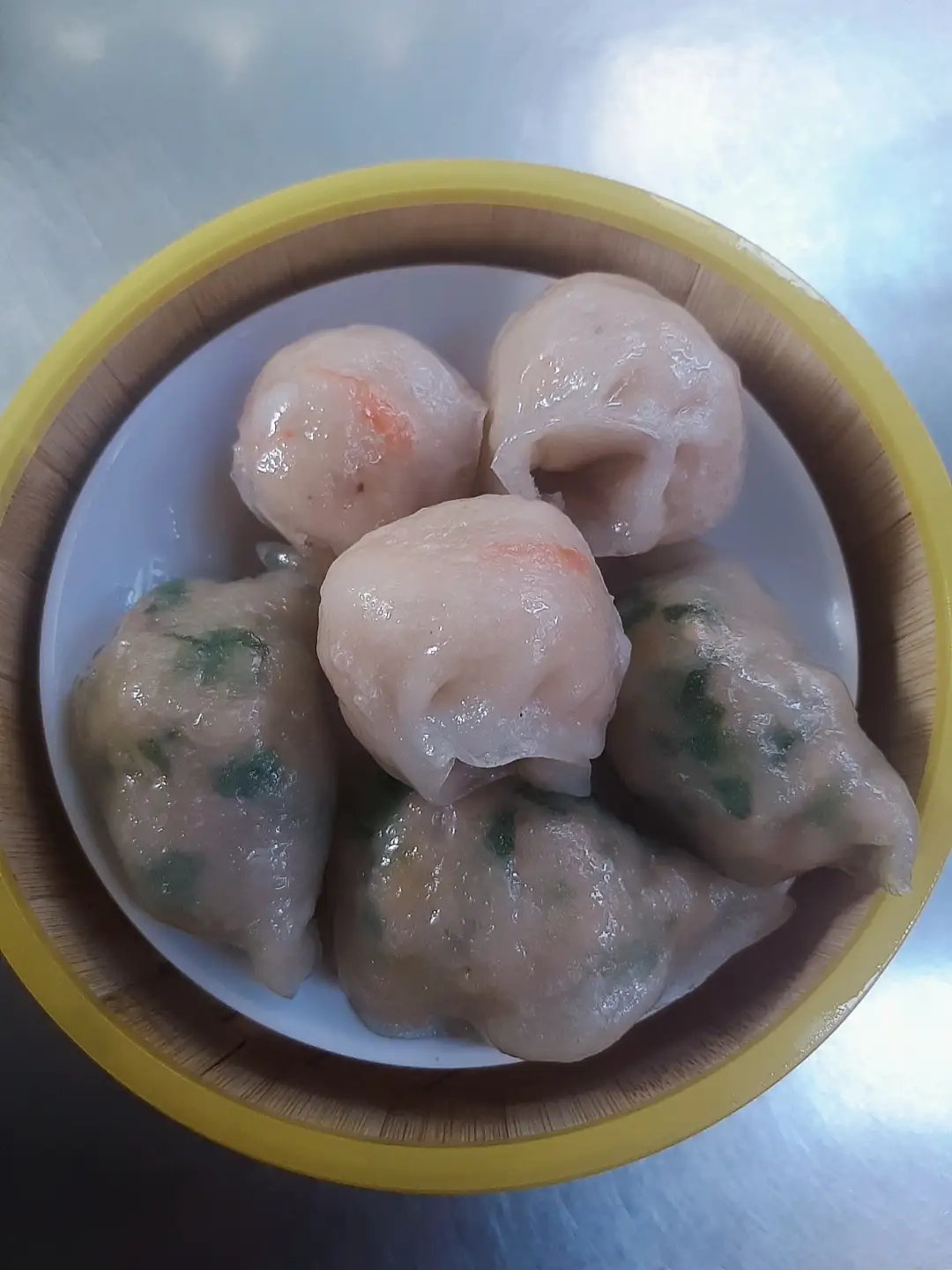 Hình ảnh Há cảo tôm+ bánh xếp tôm bó xôi(6 viên)