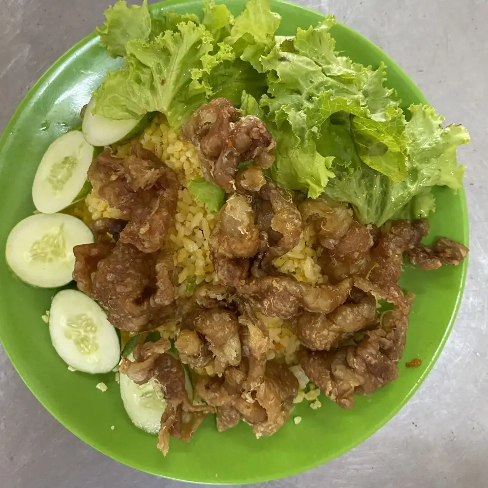 Hình ảnh cơm da gà chiên giòn 
