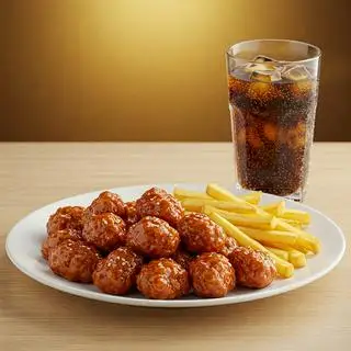 Hình ảnh COMBO 4: Combo Gà Viên Popcorn Sốt HQ + Món Ăn Kèm + Nước