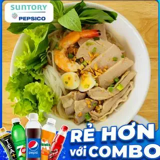 Hình ảnh Combo Hủ Tiếu Nước Thập Cẩm - size Lớn + Pepsi