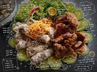 Bánh cuốn chả nướng - 48.000 ₫ tại Bún Chả Hà Nội & Bánh Cuốn Chả Tây Bắc - Bùi Minh Trực