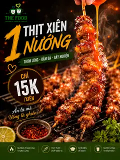 Hình ảnh 1 thịt xiên nướng thơm lừng