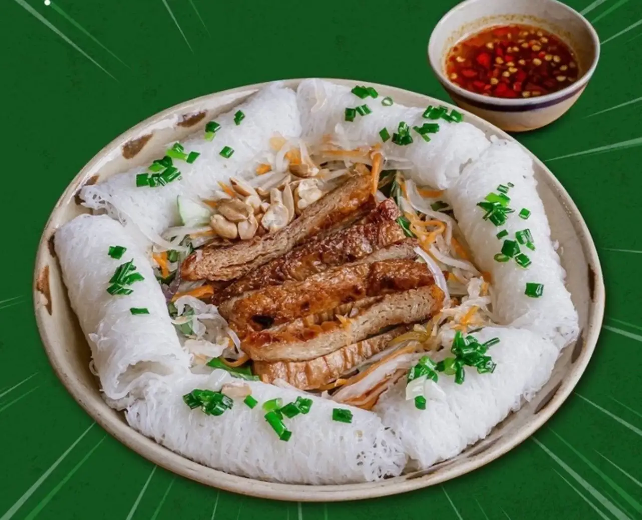 bánh hỏi thịt nướng chay - 36.000 ₫ tại Diệu Hạnh Chay - Cơm Sườn Bì Chả Chay & Bún Thịt Nướng Chả Giò Chay - Trần Tấn