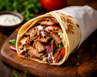  bánh cuộn heo (Shawarma pork) - 60.000 ₫ tại Burger & Tacos Cuộn - Bùi Viện