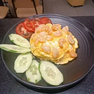 Hình ảnh Cơm tôm phủ trứng