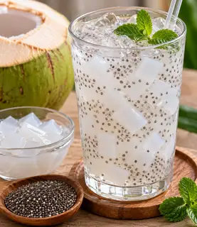 Hình ảnh Thạch dừa hạt chia