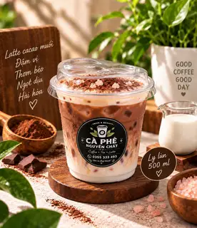 Hình ảnh Latte cacao kem muối