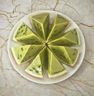 Hình ảnh Flan trái dừa _Vị Matcha
