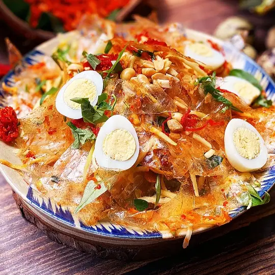 Bánh tráng sợi trộn - 38.000 ₫ tại Ny & Nu - Bánh Tráng Trộn - Phan Đăng Lưu