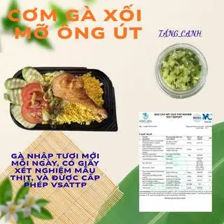 Cơm Gà Xối Mỡ Đùi Tỏi Size To Sốt Xí Muội + Canh - 80.000 ₫ tại Quán Cơm Gà Xối Mỡ Ông Út - An Phú Đông 09