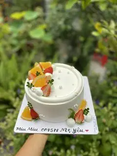 Hình ảnh bánh kem cam dâu  17cm 259