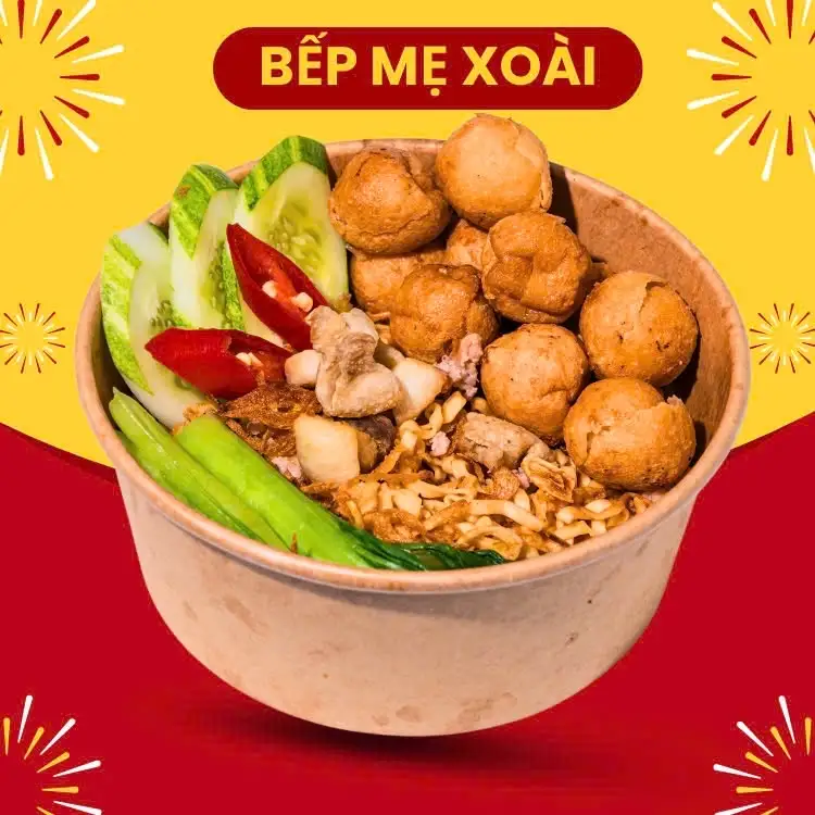 Mỳ Trộn Cá Viên - 57.000 ₫ tại Bếp Mẹ Xoài - Mì Trộn & Chân Gà Sốt Thái - Đường 6D