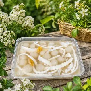 Hình ảnh Rau câu nhãn, nho, dừa (hộp 550g)