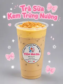 Hình ảnh Trà sữa kem trứng dừa nướng size L