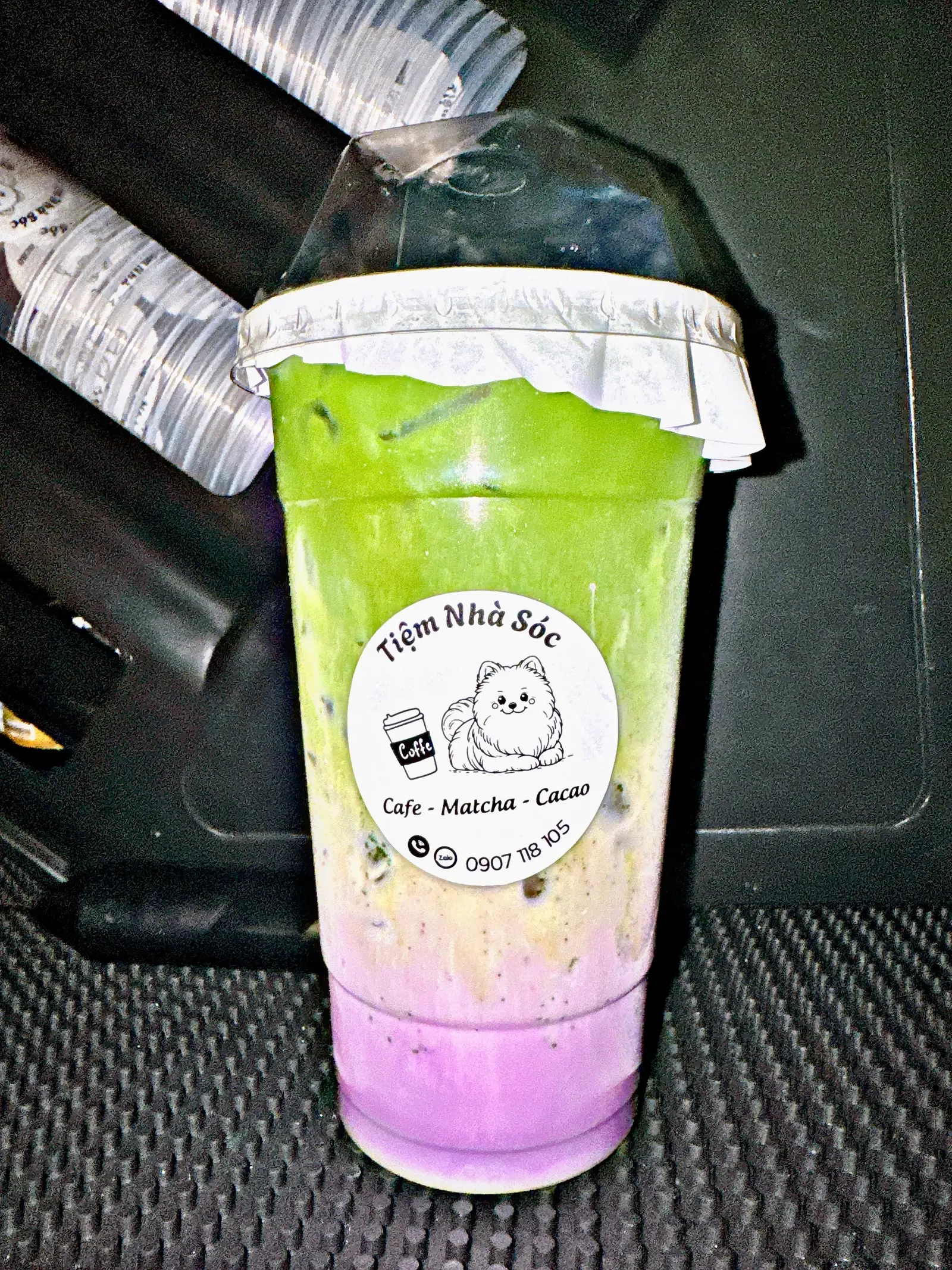 Matcha latte khoai môn - 50.000 ₫ tại Tiệm Nhà Sóc - Cafe, Matcha & Cacao - Khánh Hội