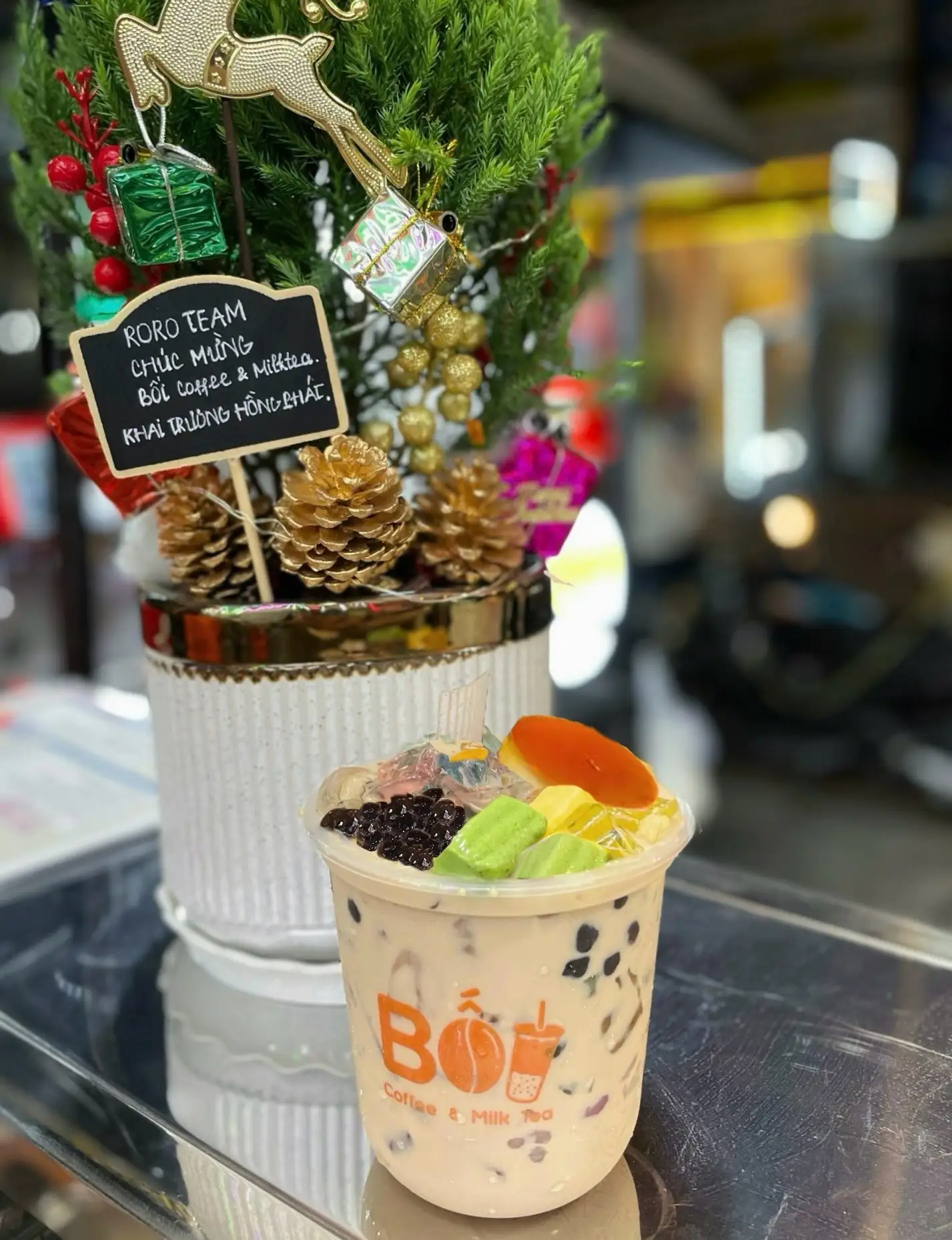 Trà Sữa Truyền Thống Full Topping + Flan - 47.000 ₫ tại Bối Coffee & Milk Tea - Thăng Long