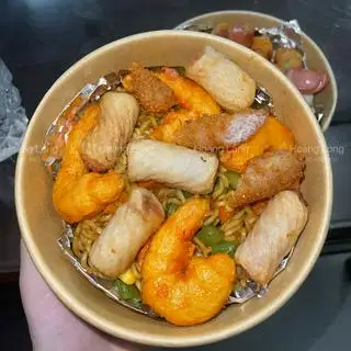 Hình ảnh Mì trộn mực xoắn