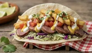 TACOS PHÁP Size L "PHỦ PHÊ LƯỜN NGỖNG XÔNG KHÓI" - 159.000 ₫ tại Quao - Tacos & Ăn Vặt - Vườn Lài