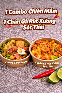 1 Combo Chiên Mắm + 1 Chân Gà Rút Xương Sốt Thái - 149.000 ₫ tại Tường Vi - Cá Viên Chiên Nước Mắm, Trứng Non & Chân Gà Sốt Thái - Đoàn Văn Bơ