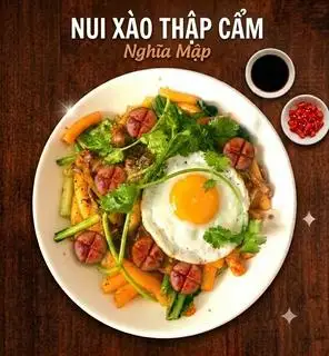 Nui Xào Thập Cẩm - 64.000 ₫ tại Nghĩa Mập - Nui Xào Bò & Mì Xào Bò - Tô Hiến Thành