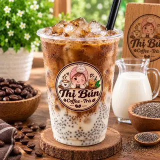 Hình ảnh cafe latte hạt chia