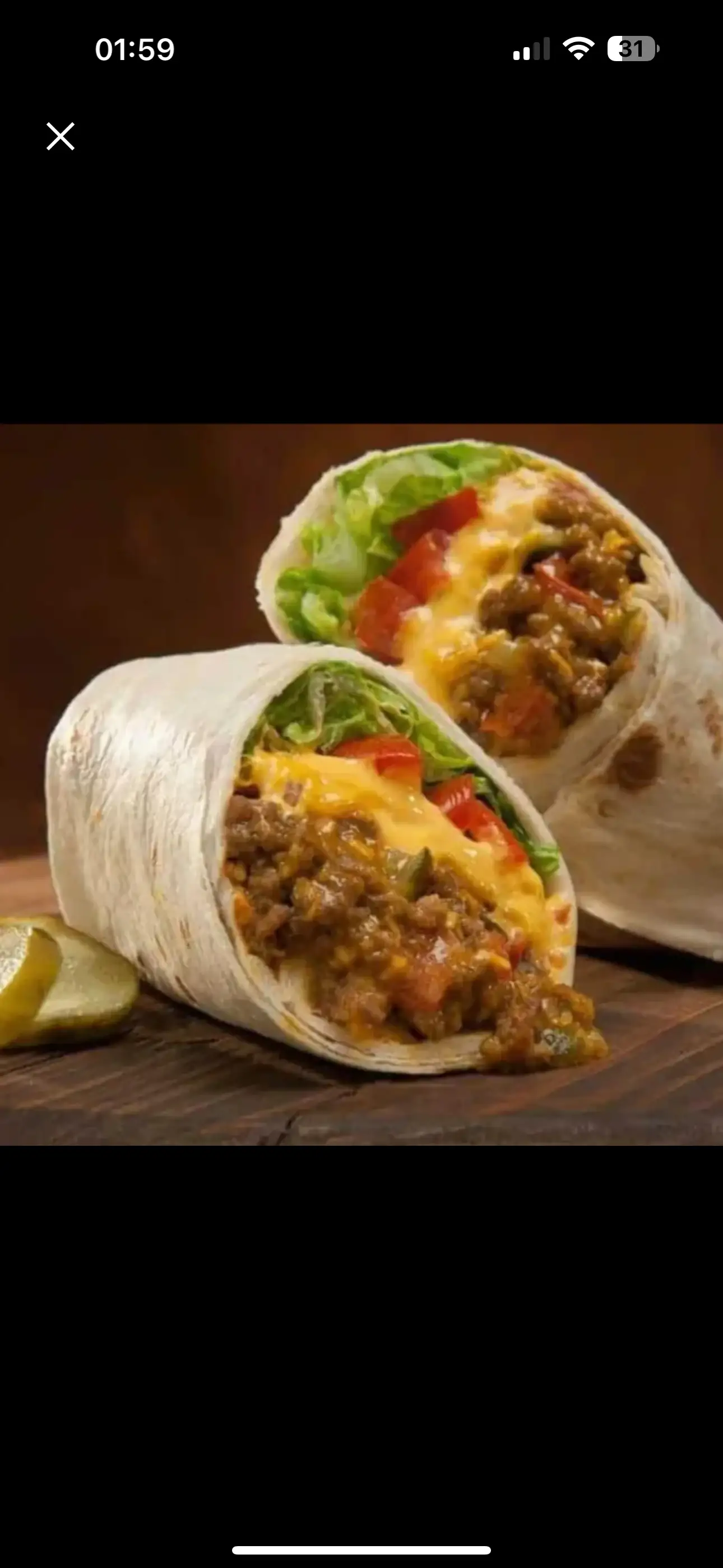 Burito Bò - 85.000 ₫ tại Moon Express - Burger & Mì Ý - Trần Văn Khánh