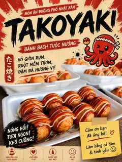 Hình ảnh Takoyaki - 6 viên - phô mai cay 