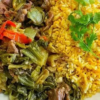 Hình ảnh CƠM RANG GIÒN DƯA BÒ 