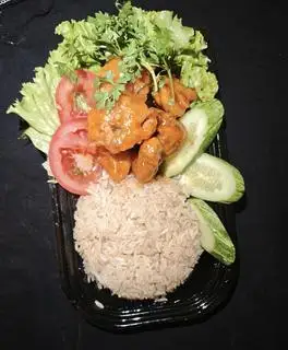 Hình ảnh cơm gà sốt tương mật