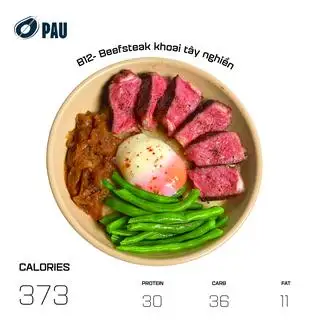 B12 - Beefsteak khoai tây nghiền    - 145.000 ₫ tại Pau - Sous Vide Healthy Food - Nguyễn Trọng Tuyển