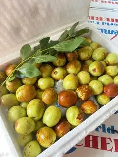 Hồng táo tươi  - 125.000 ₫ tại Trái Cây Gọt Sẵn & Nước Ép Phương Dung Fruit - Nguyễn Sơn Hà 