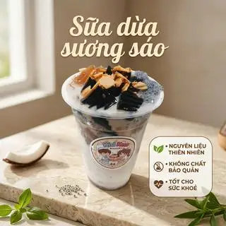 Hình ảnh Sữa dừa sương sáo / Coconut milk with black grass jelly