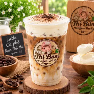 Hình ảnh cafe latte kem phomai