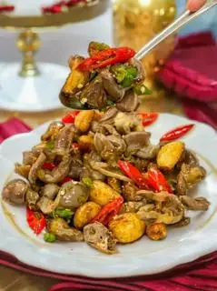 Hình ảnh Lòng Gà Cháy Tỏi