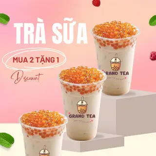 Mua 2 tặng 1 - Trà Sữa - 99.000 ₫ tại Grand Tea - Trà Sữa & Nước Dừa Sinh Tố Đá Xay - Bình Lợi