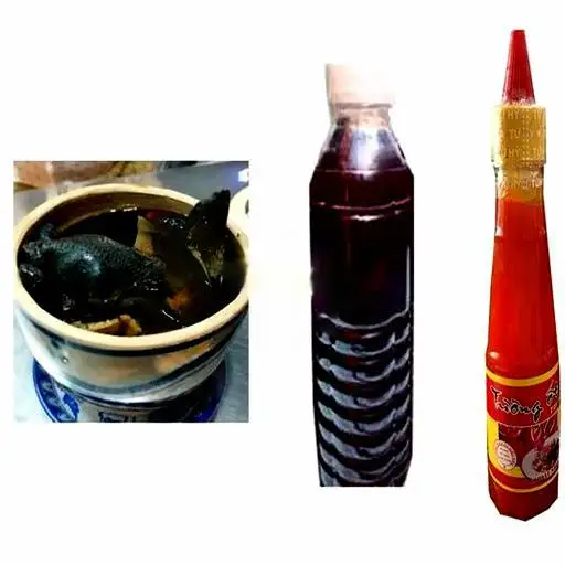 Hình ảnh Combo gà ác tiềm + la hán quả + tương ớt