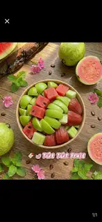 Hình ảnh Sét Trái Cây Dưa Hấu + Mận + Táo +Ổi