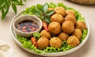 Hình ảnh bún đậu viên chiên