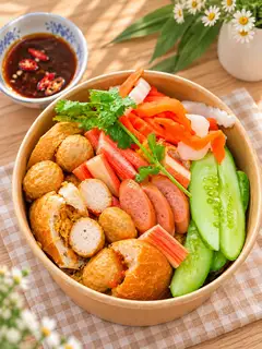 Hình ảnh Bánh mì trộn xiên que